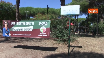 1 - Ilaria Cucchi inizia la campagna elettorale, le foto con Fratoianni dal Parco degli Acquedotti a Roma