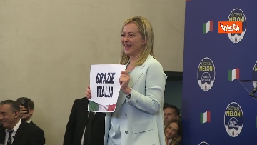 8 - La notte elettorale al comitato di Fratelli d'Italia con Giorgia Meloni, le foto