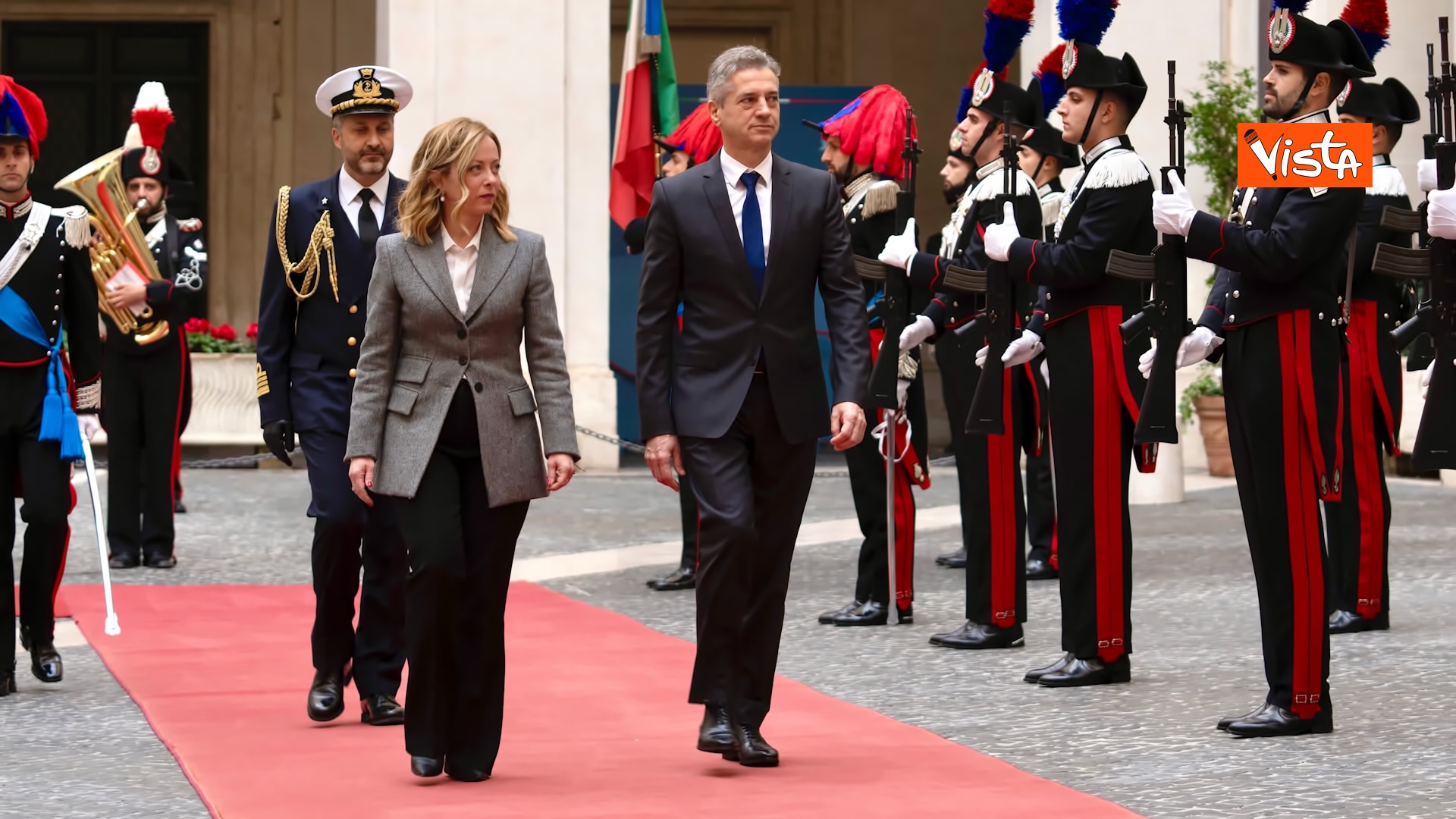 14-11-23 Italia-Slovenia, Meloni accoglie il Primo Ministro Golob a Palazzo Chigi_05
