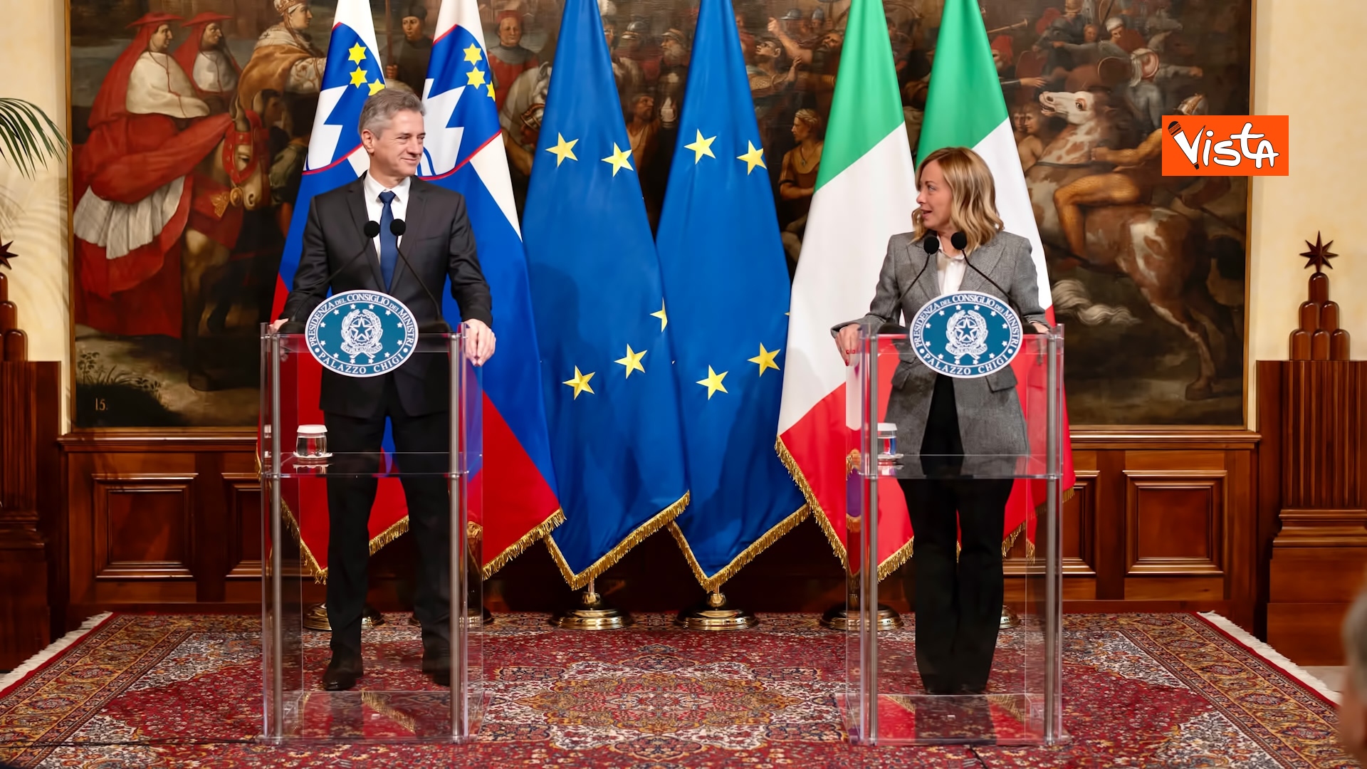 14-11-23 Italia-Slovenia, Meloni accoglie il Primo Ministro Golob a Palazzo Chigi_11