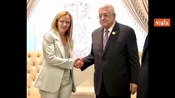 2 - Meloni incontro Abu Mazen. Ecco le immagini