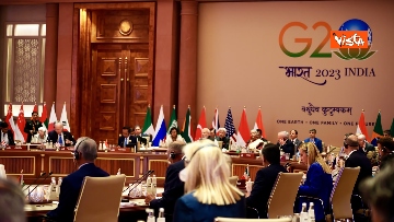 4 - G20 India, l'arrivo di Giorgia Meloni accolta da Modi