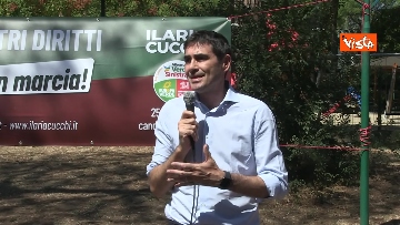 3 - Ilaria Cucchi inizia la campagna elettorale, le foto con Fratoianni dal Parco degli Acquedotti a Roma