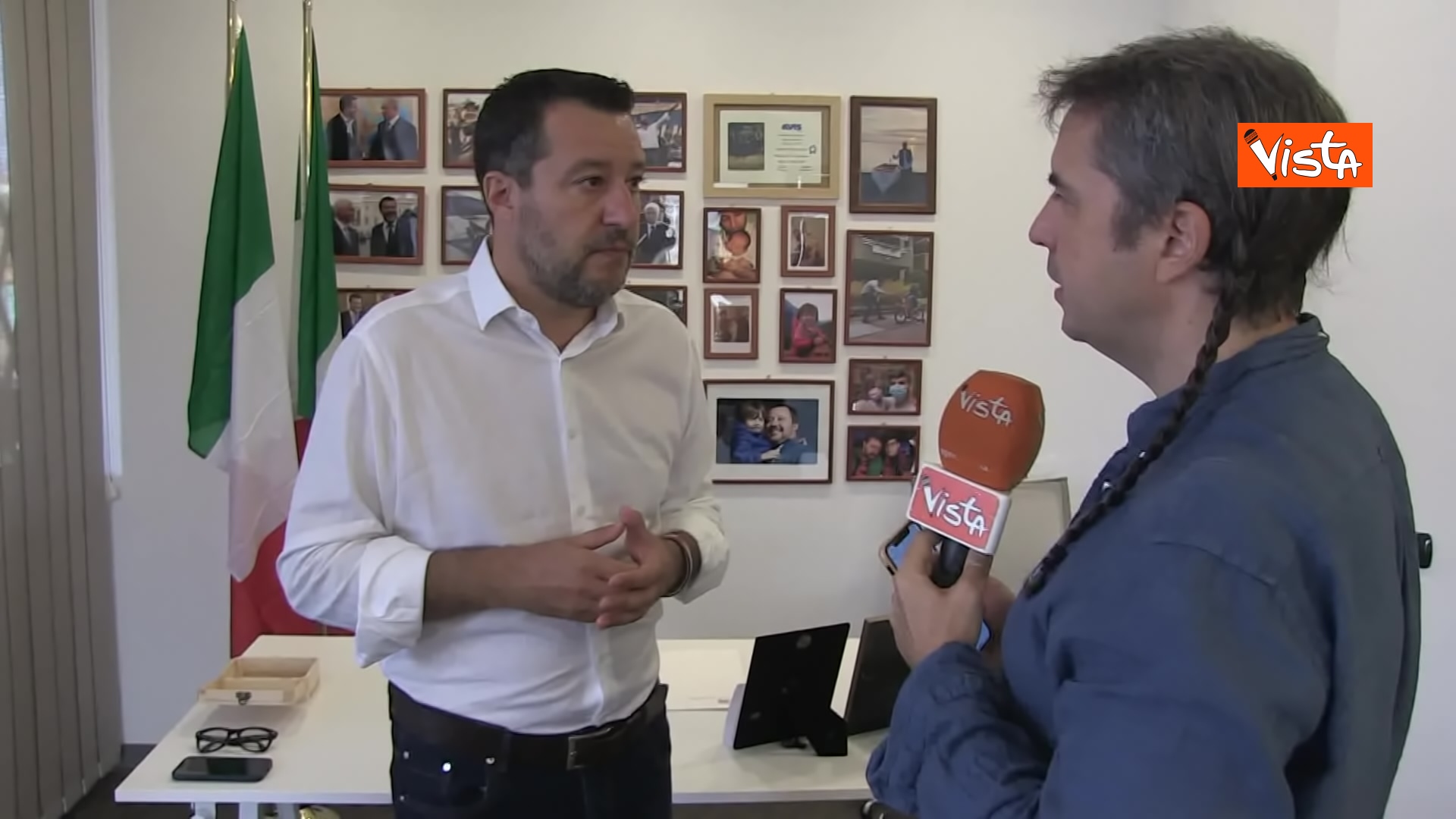 L'intervista al Segretario della Lega Salvini del direttore di Vista Jakhnagiev, le foto