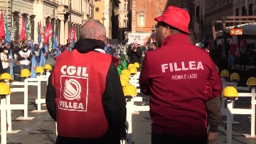 6 - Morti sul lavoro, le foto della protesta di Cgil, Cisl e Uil a Roma