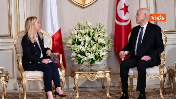4 - Meloni a Tunisi, incontro con la premier Najla  Bouden e con il Presidente Kais Saied
