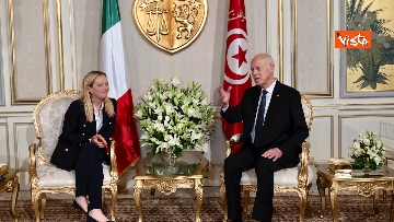 19 - Meloni a Tunisi, incontro con la premier Najla  Bouden e con il Presidente Kais Saied