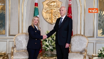 16 - Meloni a Tunisi, incontro con la premier Najla  Bouden e con il Presidente Kais Saied