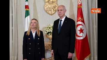 15 - Meloni a Tunisi, incontro con la premier Najla  Bouden e con il Presidente Kais Saied