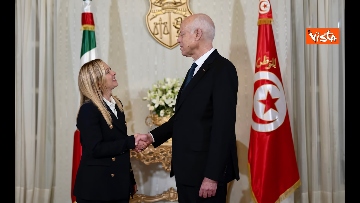 14 - Meloni a Tunisi, incontro con la premier Najla  Bouden e con il Presidente Kais Saied