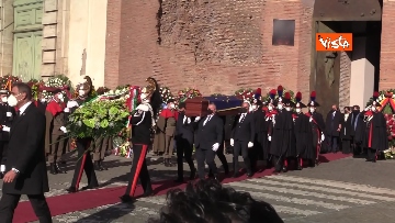 11 - Da Draghi a von der Leyen per l'ultimo saluto a David Sassoli, le foto del funerale a Roma