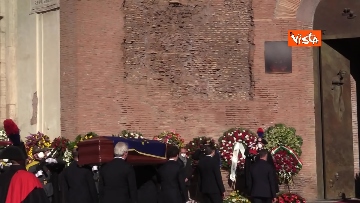 10 - Da Draghi a von der Leyen per l'ultimo saluto a David Sassoli, le foto del funerale a Roma