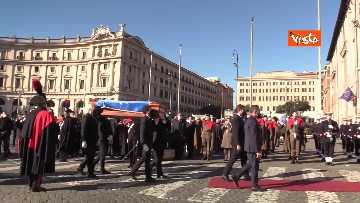 7 - Da Draghi a von der Leyen per l'ultimo saluto a David Sassoli, le foto del funerale a Roma